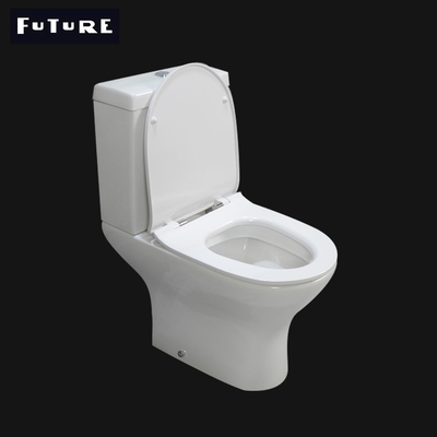 توالت دوتایی 3 لیتری 6 لیتری سرامیکی با پروژکتور کوتاه 570 میلی متری Wc Wash Down
