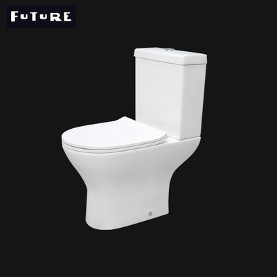 توالت دوتایی 3 لیتری 6 لیتری سرامیکی با پروژکتور کوتاه 570 میلی متری Wc Wash Down