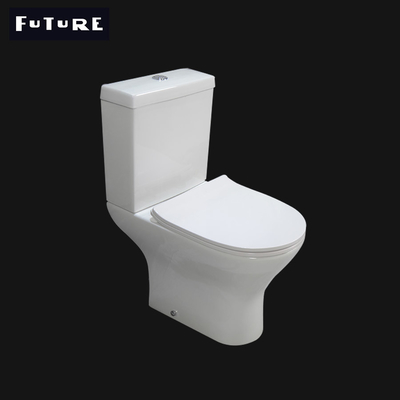 توالت دوتایی 3 لیتری 6 لیتری سرامیکی با پروژکتور کوتاه 570 میلی متری Wc Wash Down