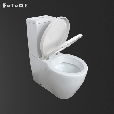 ISO9001 3L 6L Dual Flush Modern Close Coupled توالت سرامیکی ضد پیری