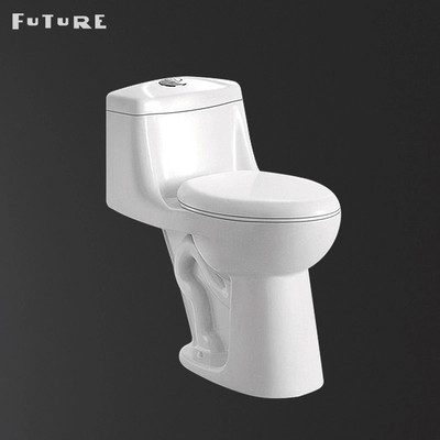 CE Auto Operation Siphonic One Piece Toilet with S Trap Round Dual Flush Toilt