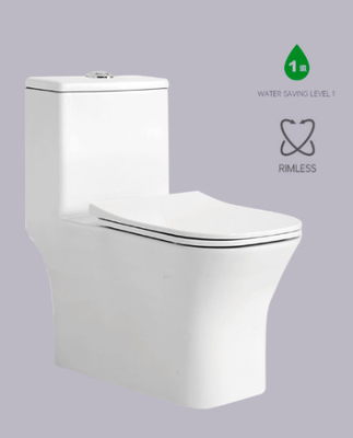 UPC Water Saving 3/6L Flushing Rimless Toilt One Piece Commode